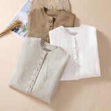 Blusa de Lino Laurienne™ Abotonada