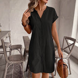 Vestido Camisero de Lino Elegante y Cómodo para Mujer Tess