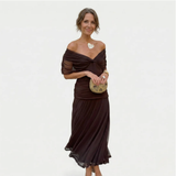 Vestido Largo Floral Alondra con Escote en V