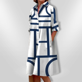 Vestido Midi Geométrico Helena