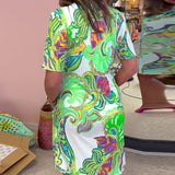 Vestido Midi Estampado Nadia