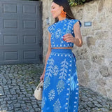 Camilla - Conjunto Estampado de Top y Falda