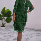 Vestido de Mujer Elegante con Lunares Auterelle