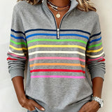 Sudadera con Cremallera Rayas Viena