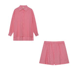 Maude | Conjunto elegante de blusa y pantalones cortos