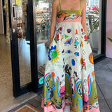 Vestido Lencero Estampado Elegante