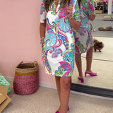 Vestido Midi Estampado Nadia