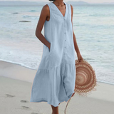 Vestido de Verano Lyra con Cuello en V
