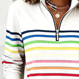 Sudadera con Cremallera Rayas Viena