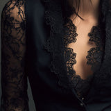 Blazer de Mujer Negro con Encaje Claudia