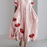 Vestido Holgado Estampado Botánico Riza