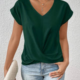 Camiseta Casual Cuello V Corazón Cleo