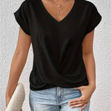 Camiseta Casual Cuello V Corazón Cleo