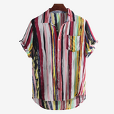 Camisa de Impresión Abstracta Artesanal