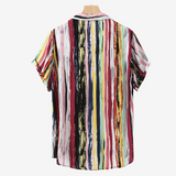 Camisa de Impresión Abstracta Artesanal
