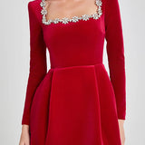 Vestido Corto Elegante de Terciopelo Colette™