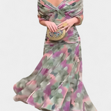 Vestido Largo de Flores Magda™ con Escote en V