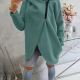 Sudadera con Cremallera Asimétrica