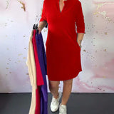 Vestido Sencillo Hanneke™ con Escote en Pico