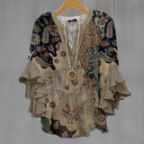 Blusa Elegante Kornelia con Motivos