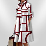 Vestido Midi Geométrico Helena