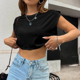 Camiseta Cortada Boxy Esencial