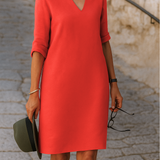 Vestido Elegante con Escote en V Ria™