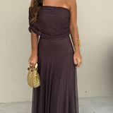 Vestido Largo Off-Shoulder Claudia™ para Bodas y Ocasiones Especiales