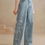 Jean de Mezclilla Plus Size Flora Vogue