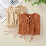 Blusa Abotonada Laurienne™ con Cuello Mandarín
