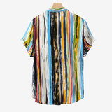 Camisa de Impresión Abstracta Artesanal