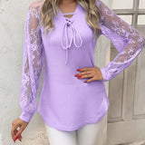 Blusa de Encaje con Mangas Floraire