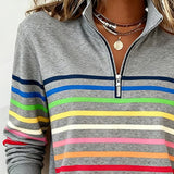 Sudadera con Cremallera Rayas Viena