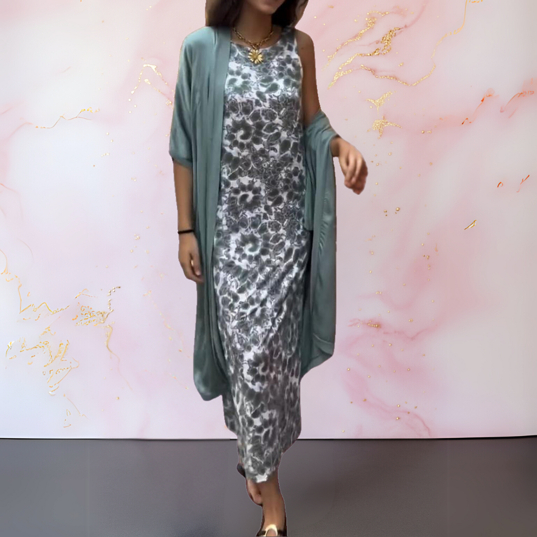 Vestido Elegante de Mujer con Cárdigan Melanie