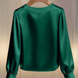 Blusa de Satén Perla Cassia