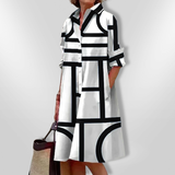 Vestido Midi Geométrico Helena