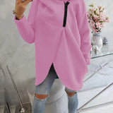 Sudadera con Cremallera Asimétrica