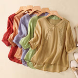 Blusa de Botones Asimétricos Laurienne™