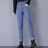 Jeans de Cintura Alta Double-Take