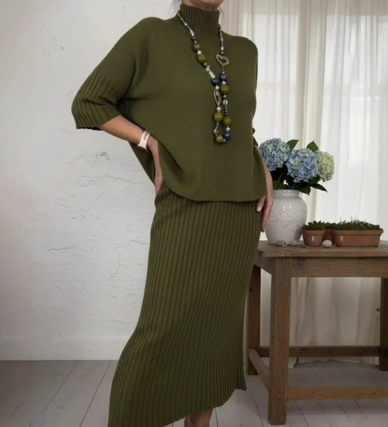 Conjunto de Punto con Falda Canalé Debora