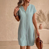Vestido Camisero de Lino Elegante y Cómodo para Mujer Tess