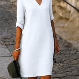 Vestido Elegante con Escote en V Ria™