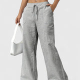 Pantalones Anchos Dominique con Detalles Elegantes