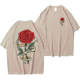 Camiseta Gráfica 'Nunca Separar' con Diseño de Rosa