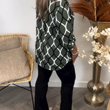 Blusa Casual de Manga Larga Janny™ con Estampado Elegante