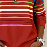 Sudadera con Cremallera Rayas Viena