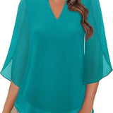 Blusa de Capas de Lujo Annelyn