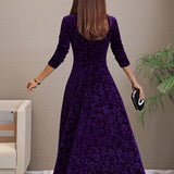 Vestido de Fiesta de Terciopelo Denise con Escote en V