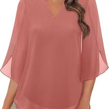 Blusa de Capas de Lujo Annelyn
