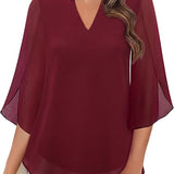 Blusa de Capas de Lujo Annelyn